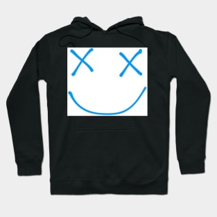 Blue smiley design Hoodie